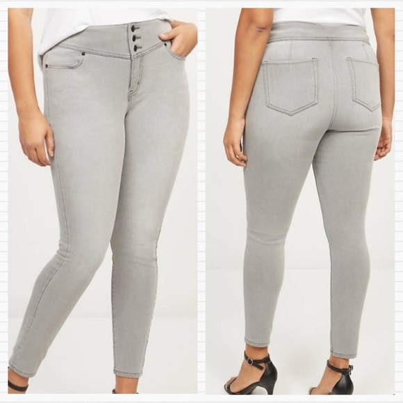 grey high waisted jeggings
